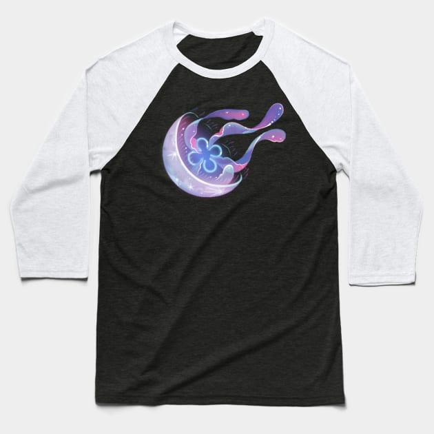 Moon jelly Baseball T-Shirt by pikaole